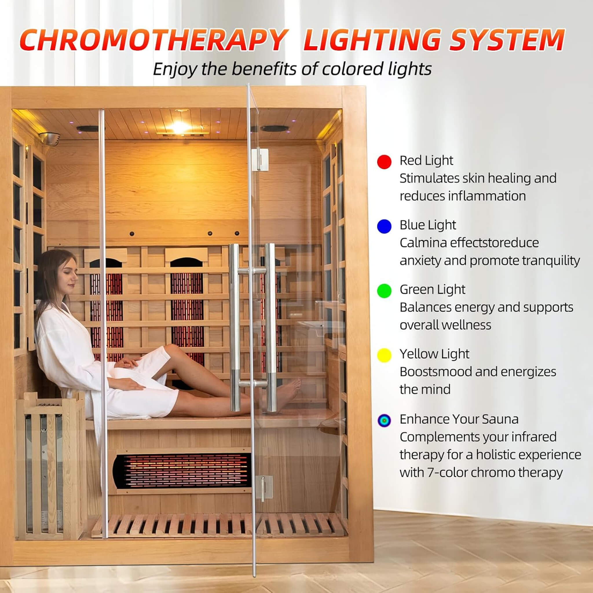 Hybrid Infrared Sauna 3-Person HyperThermalDeluxeExecutiveSeries Ultra | SAKSBY WHOLESALE