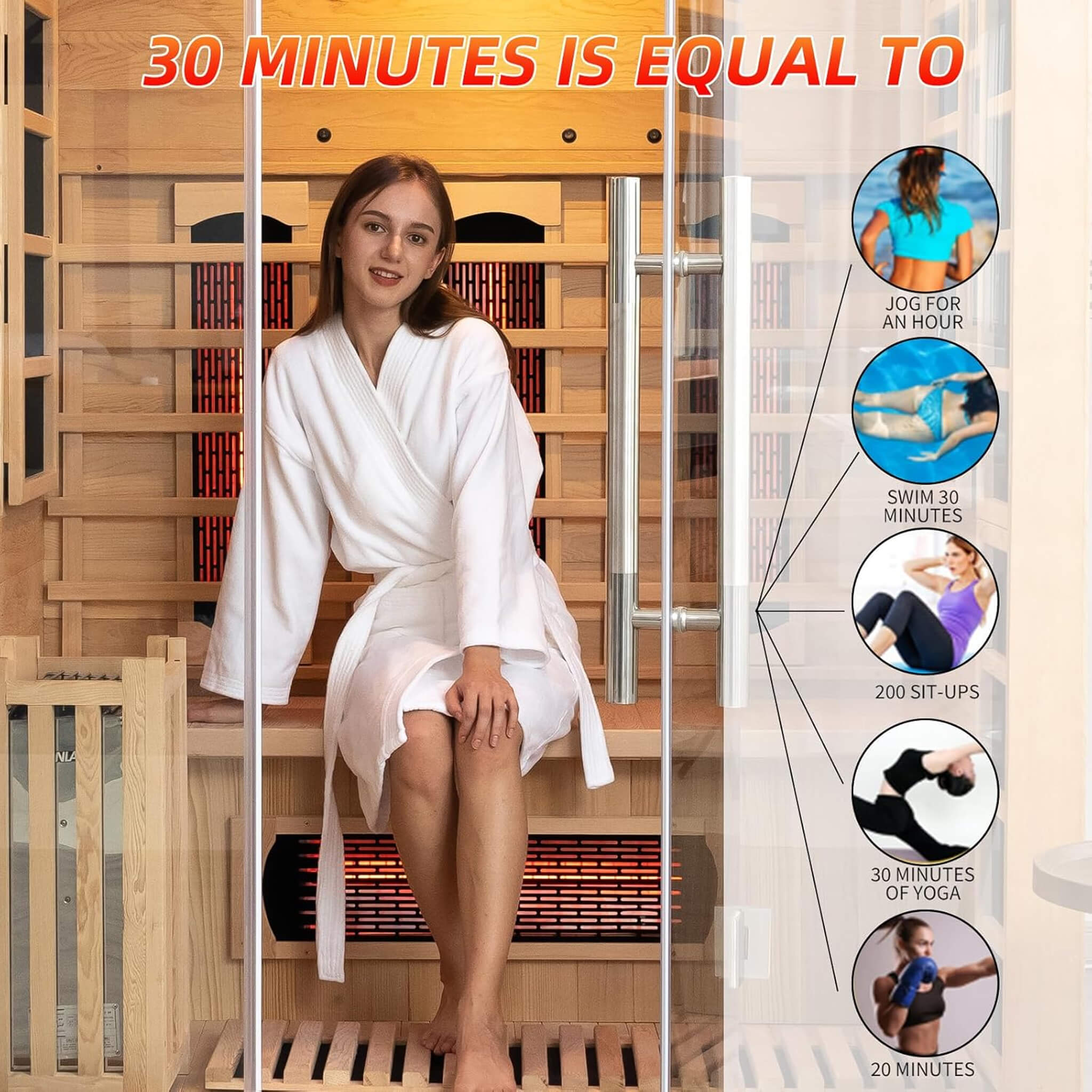 Hybrid Infrared Sauna 3-Person HyperThermalDeluxeExecutiveSeries Ultra | SAKSBY WHOLESALE