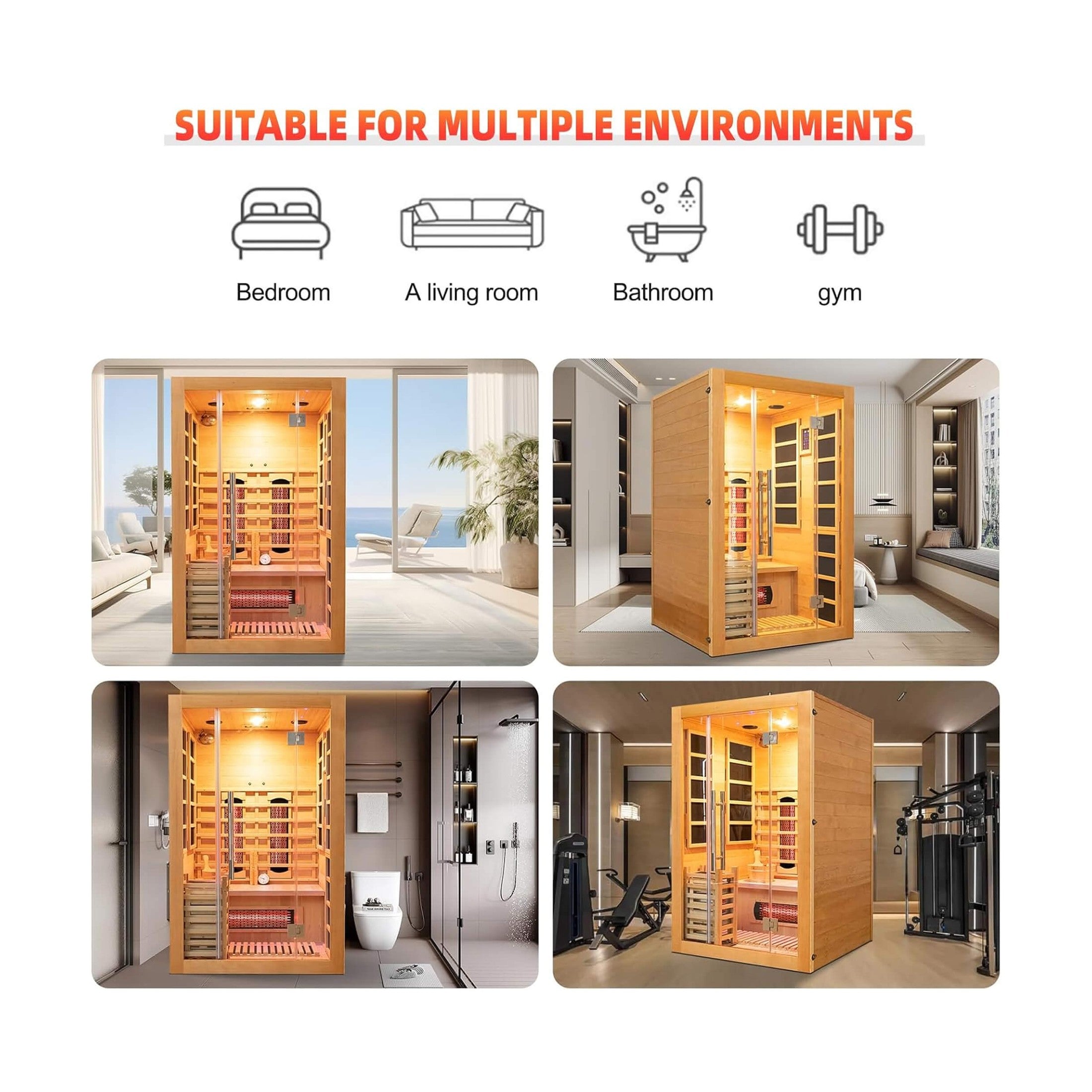 Hybrid Infrared Sauna 3-Person HyperThermalDeluxeExecutiveSeries Ultra | SAKSBY WHOLESALE