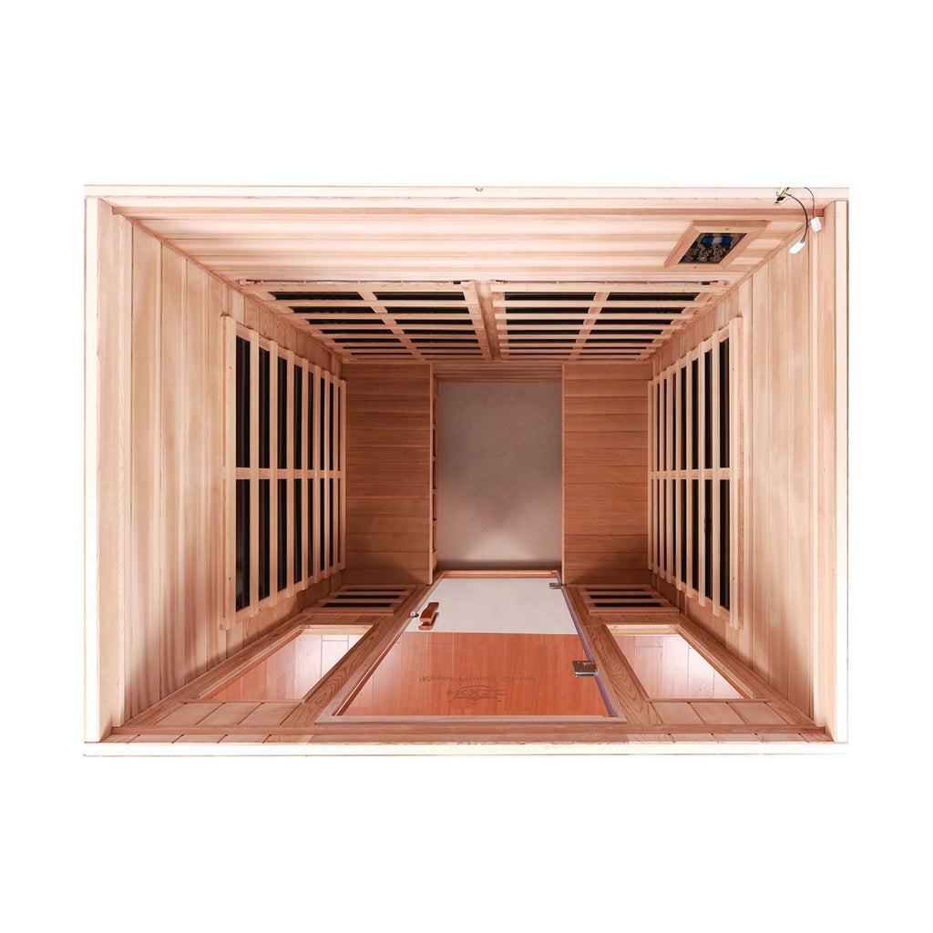 HyperIndustrialGrade UltraPremium Outdoor Infrared Hemlock Sauna | SAKSBY WHOLESALE