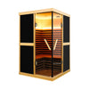 Thermora Premium Large 2-Person V-Shaped FAR Infrared Sauna Room With Double Glass Doors, 1980W (SAK96413) by SAKSBY WHOLESALE