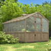 HyperUltraPremiumWeather-Resistant Polycarbonate Wooden Greenhouse With Panels | SAKSBY