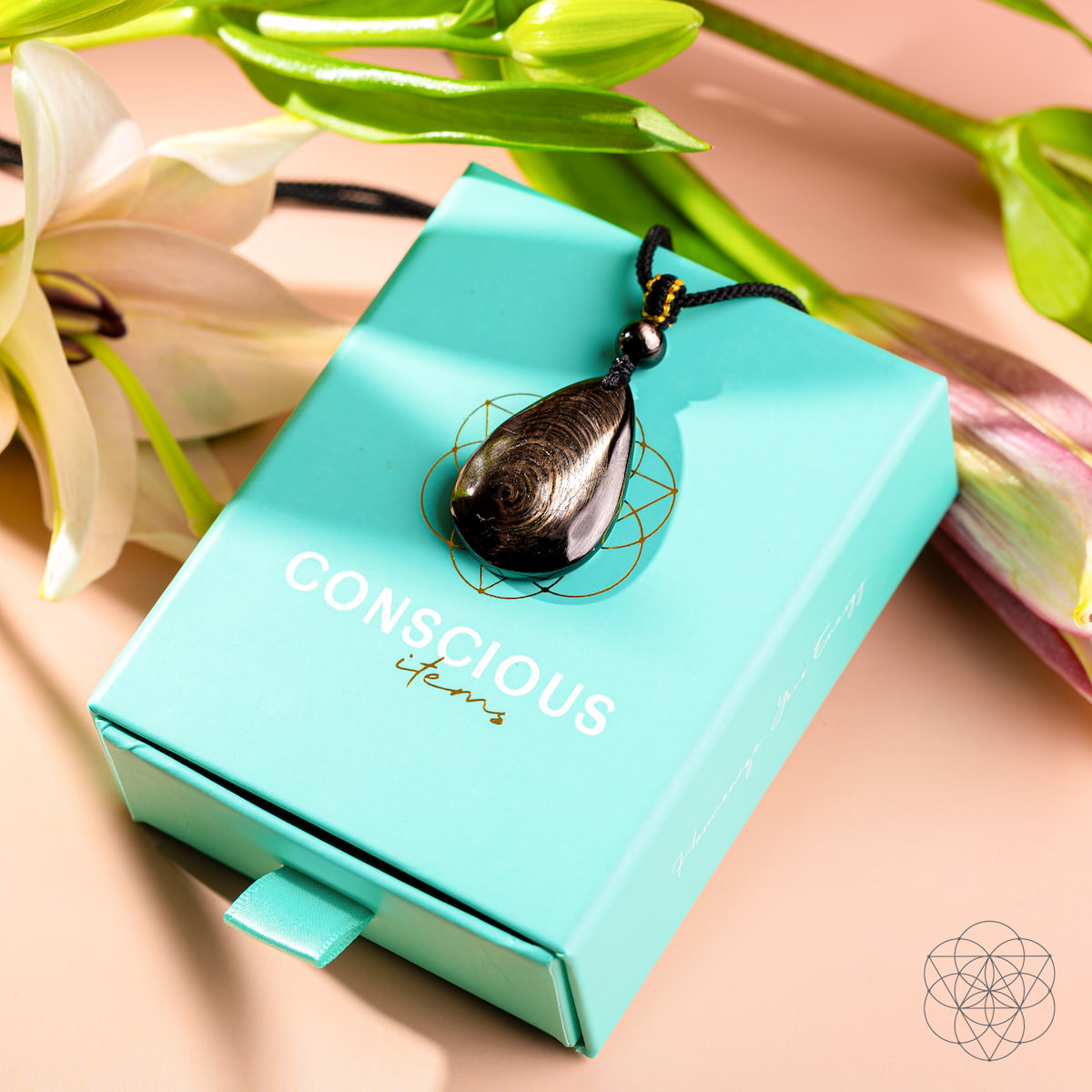 Hypersthene Teardrop Pendant Manifestation | Conscious Items