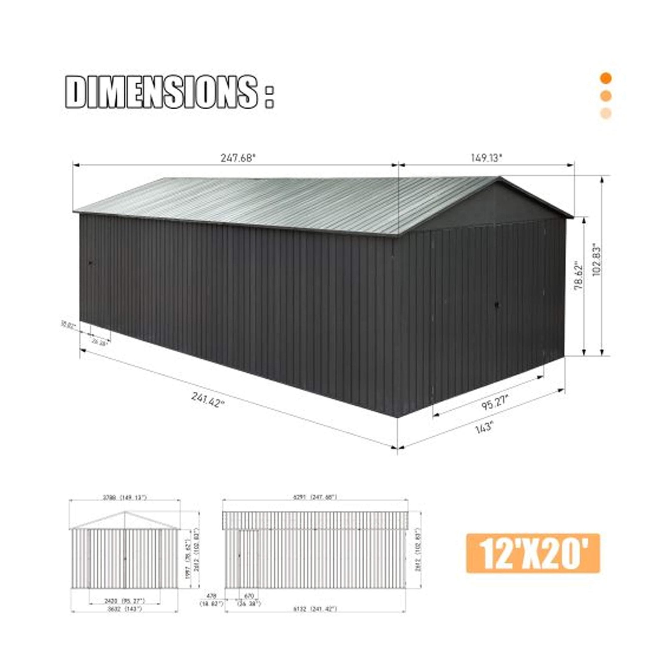 Hyperweatherproof Industrial-Grade Steel Lockable Garage Shed | SAKSBY WHOLESALE