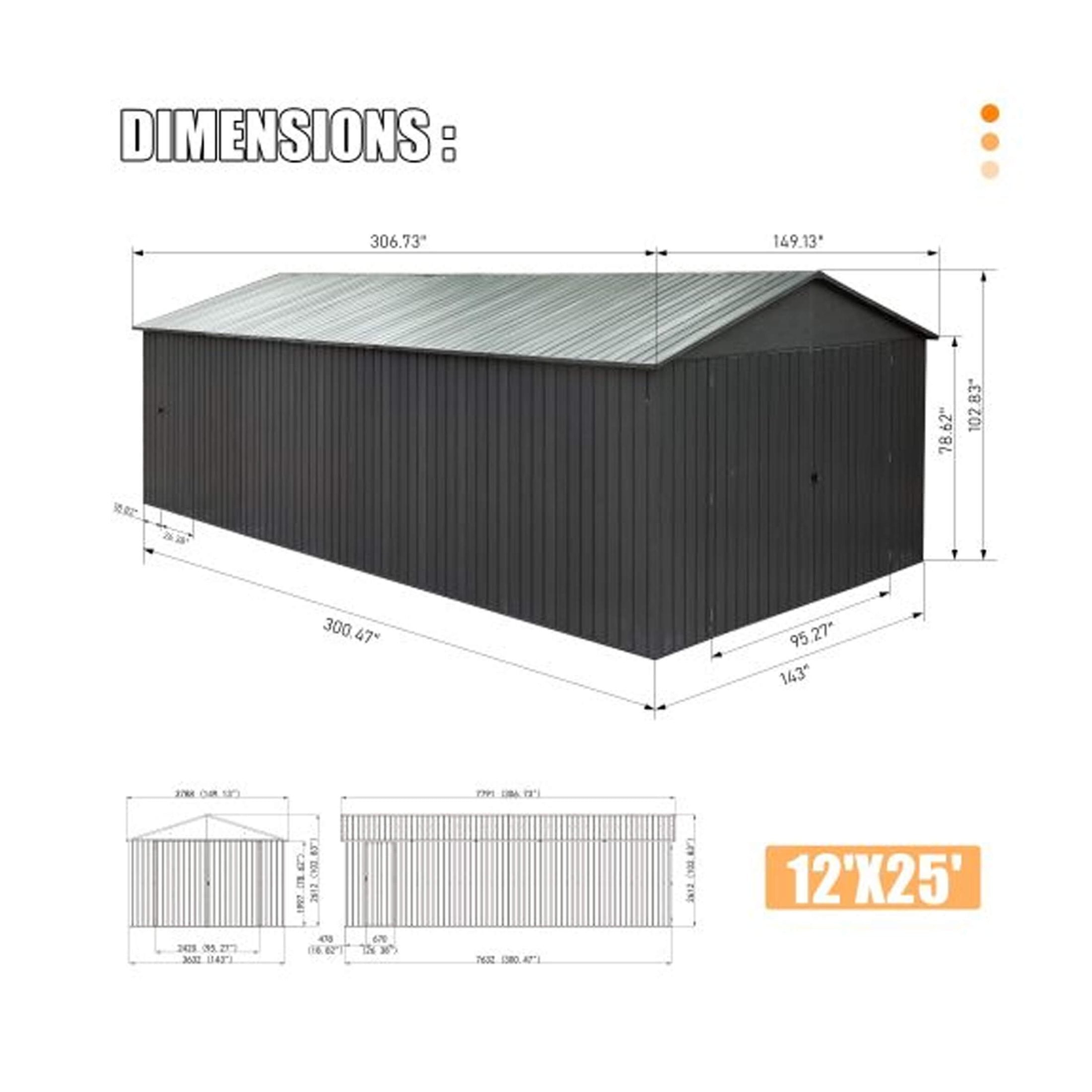 Hyperweatherproof Industrial-Grade Steel Lockable Garage Shed | SAKSBY WHOLESALE
