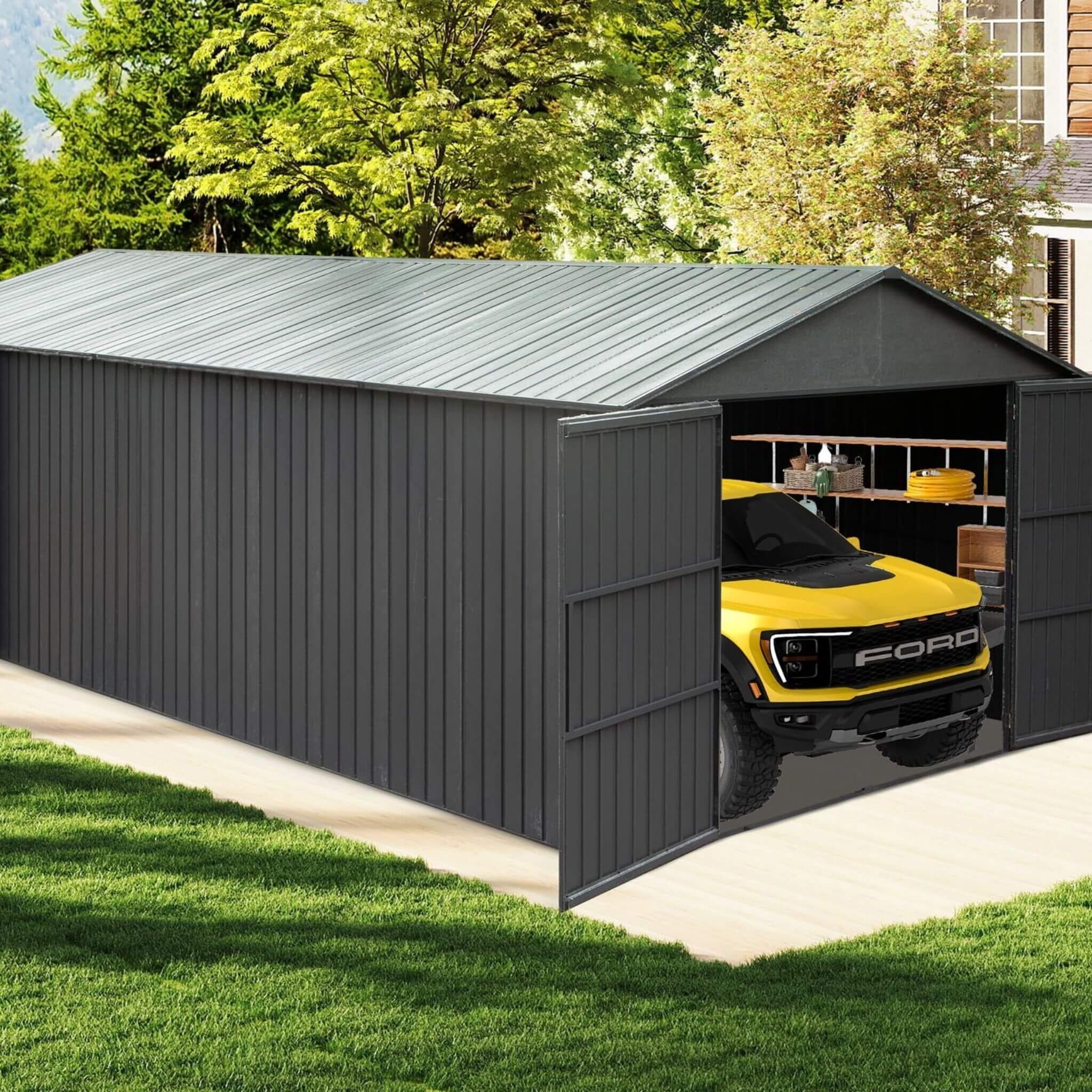 Hyperweatherproof Industrial-Grade Steel Lockable Garage Shed | SAKSBY WHOLESALE