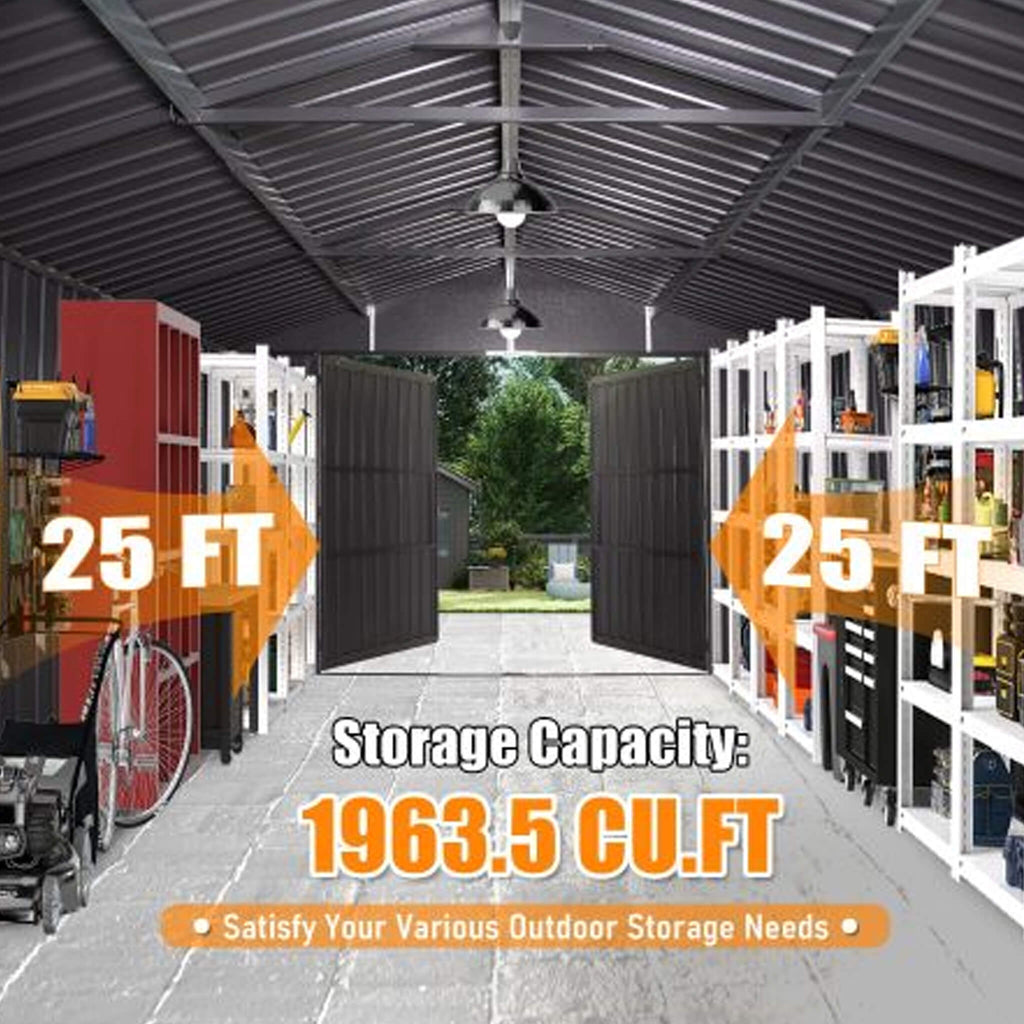 Hyperweatherproof Industrial-Grade Steel Lockable Garage Shed | SAKSBY WHOLESALE