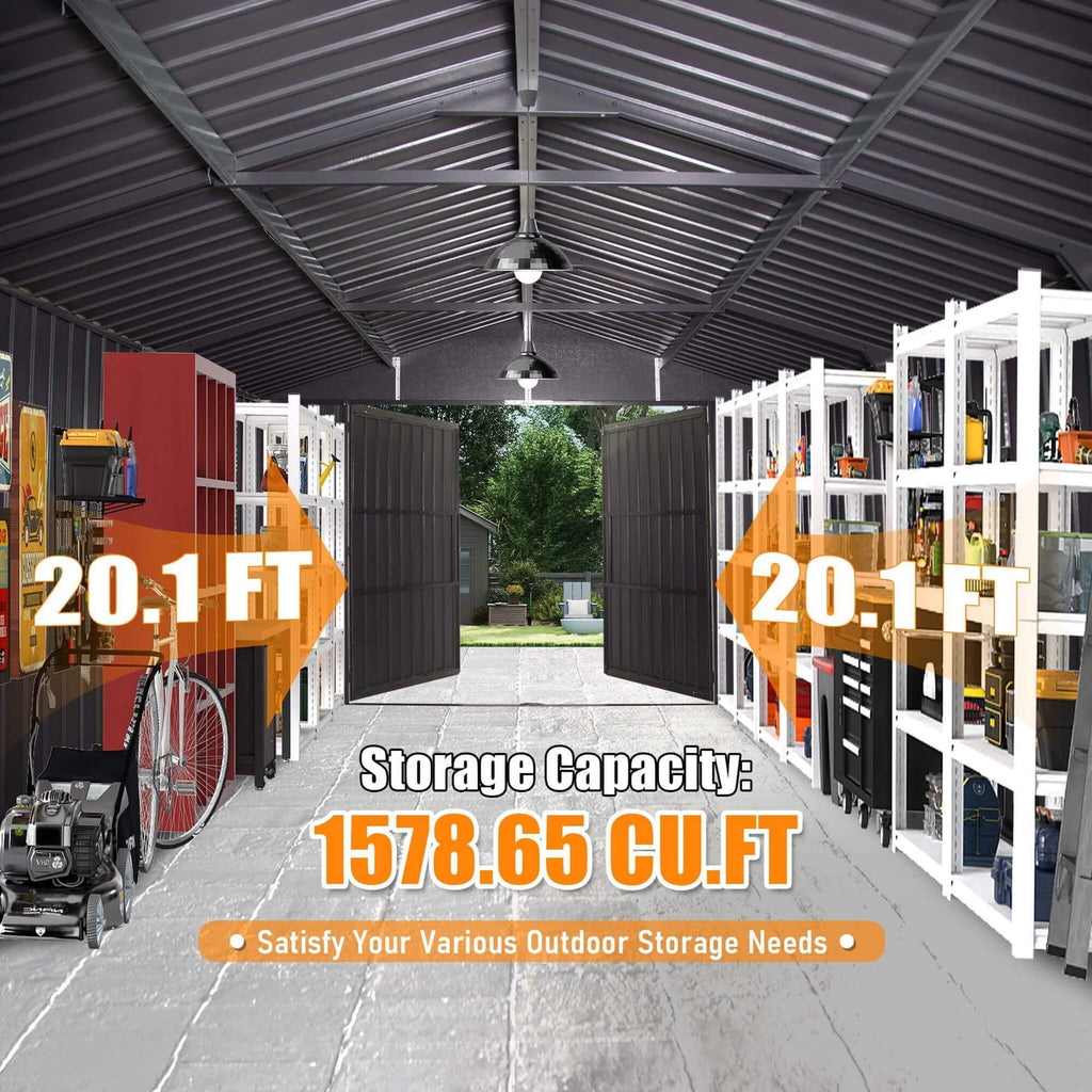 Hyperweatherproof Industrial-Grade Steel Lockable Garage Shed | SAKSBY WHOLESALE