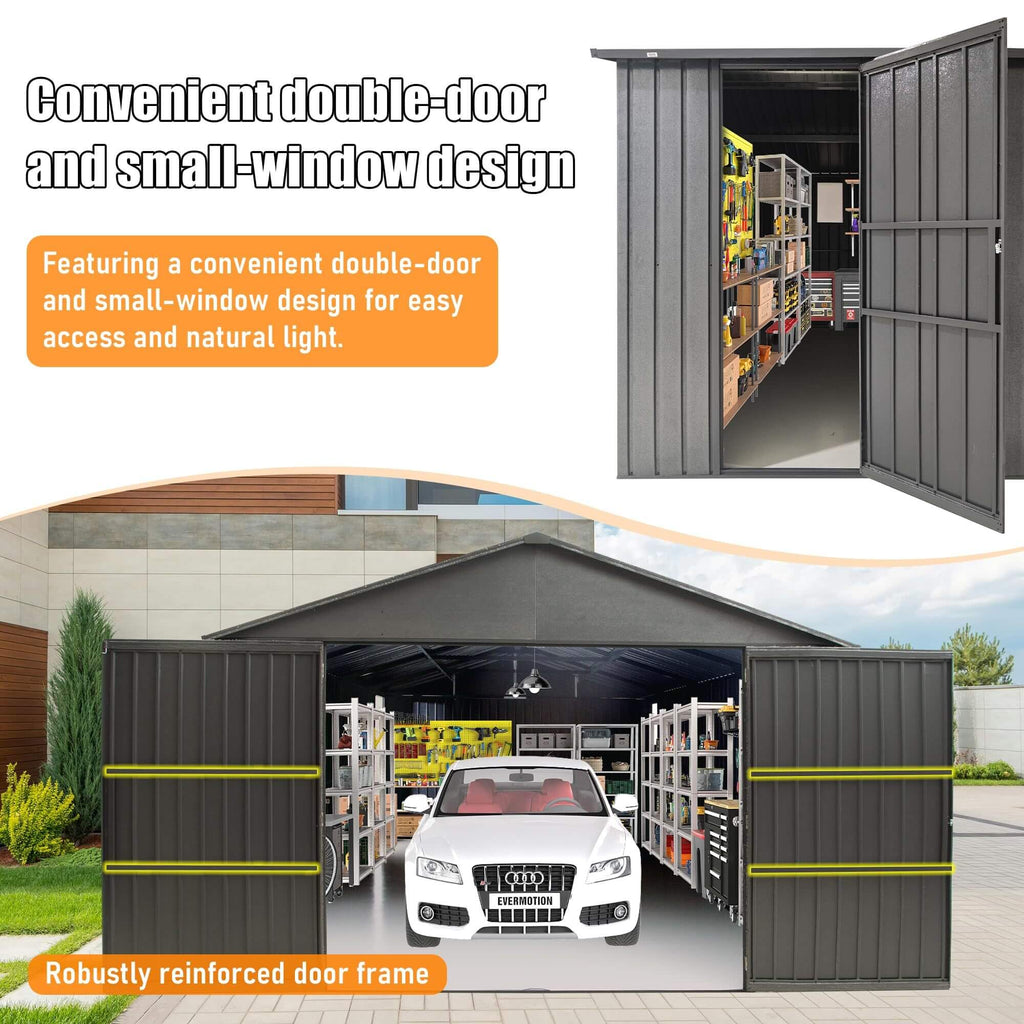 Hyperweatherproof Industrial-Grade Steel Lockable Garage Shed | SAKSBY WHOLESALE