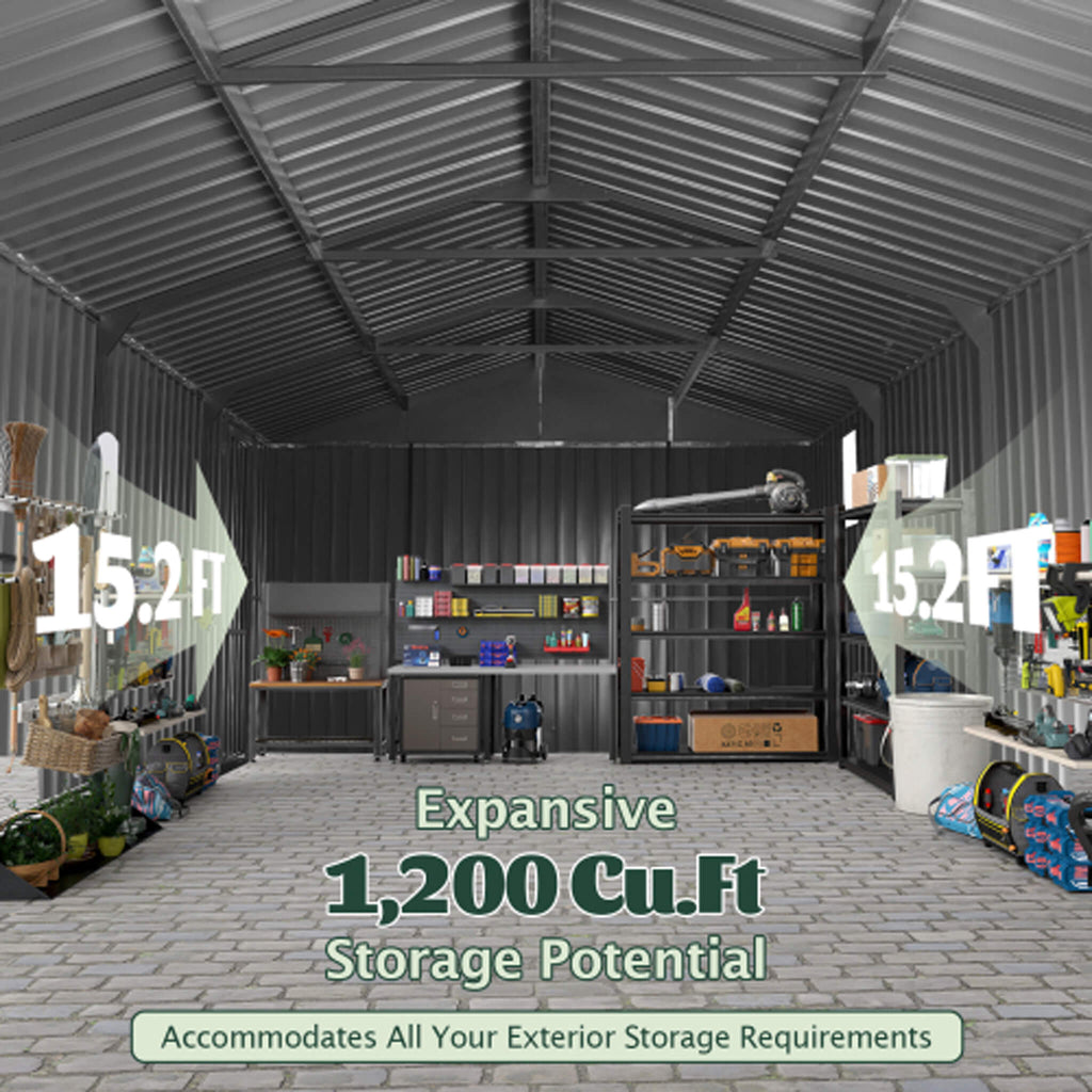 Hyperweatherproof Industrial-Grade Steel Lockable Garage Shed | SAKSBY WHOLESALE