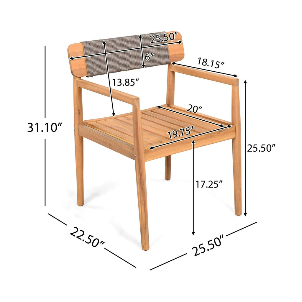 IndestructiblyWeatherproof PolyurethaneCoated AcaciaWood OutdoorDiningSet PremiumGrade PatioFurniture | SAKSBY