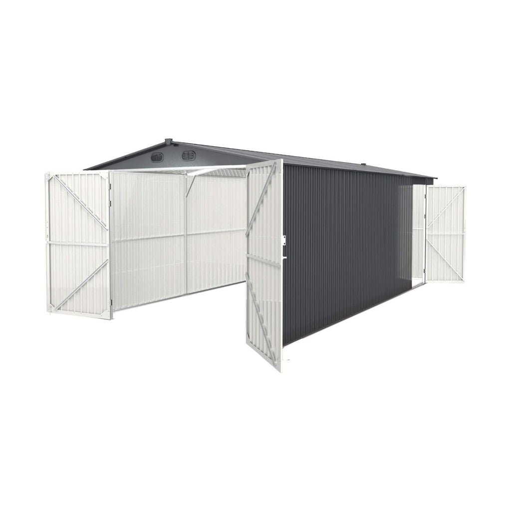 [10X20FT] Alora Heavy-Duty Multipurpose Outdoor All-Weather Utility Garage Storage Shed With Air Vents (SAK74834) by SAKSBY WHOLESALE