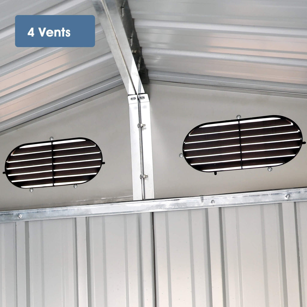 [10X20FT] Alora Heavy-Duty Multipurpose Outdoor All-Weather Utility Garage Storage Shed With Air Vents (SAK74834) by SAKSBY WHOLESALE