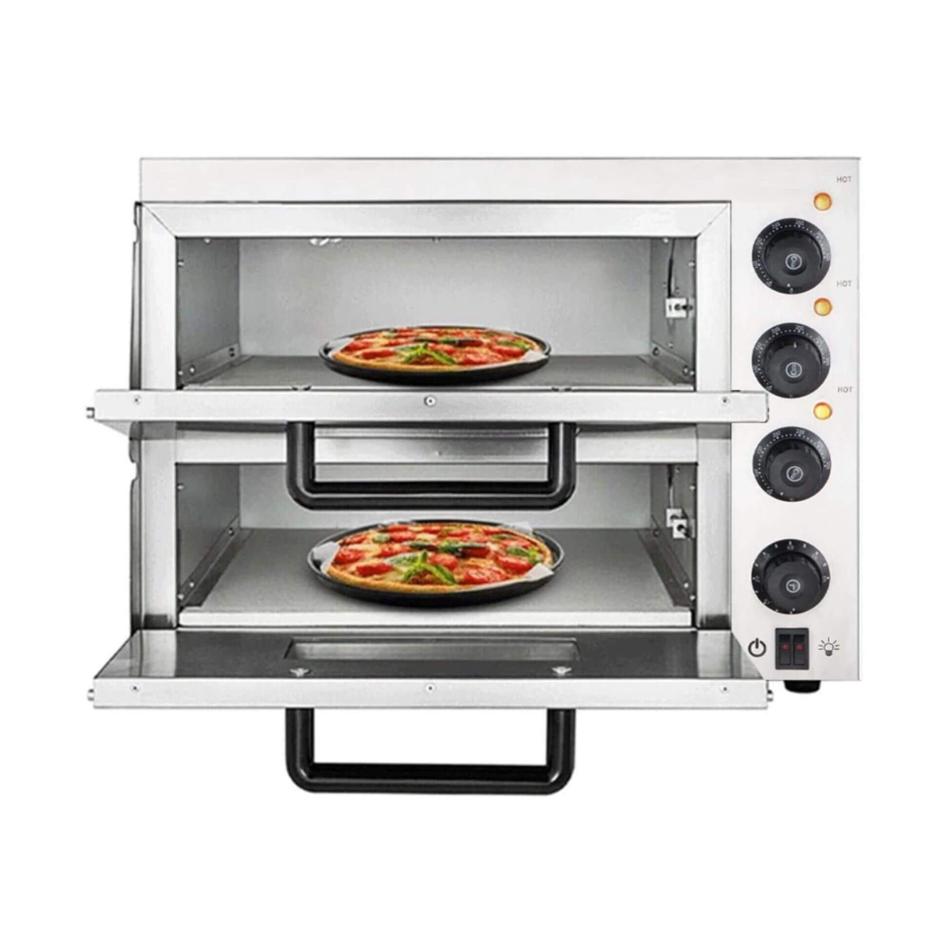 Industrial-Grade Extreme-Heavy-Duty Electric Double-Deck Pizza Oven | Saksby Wholesale