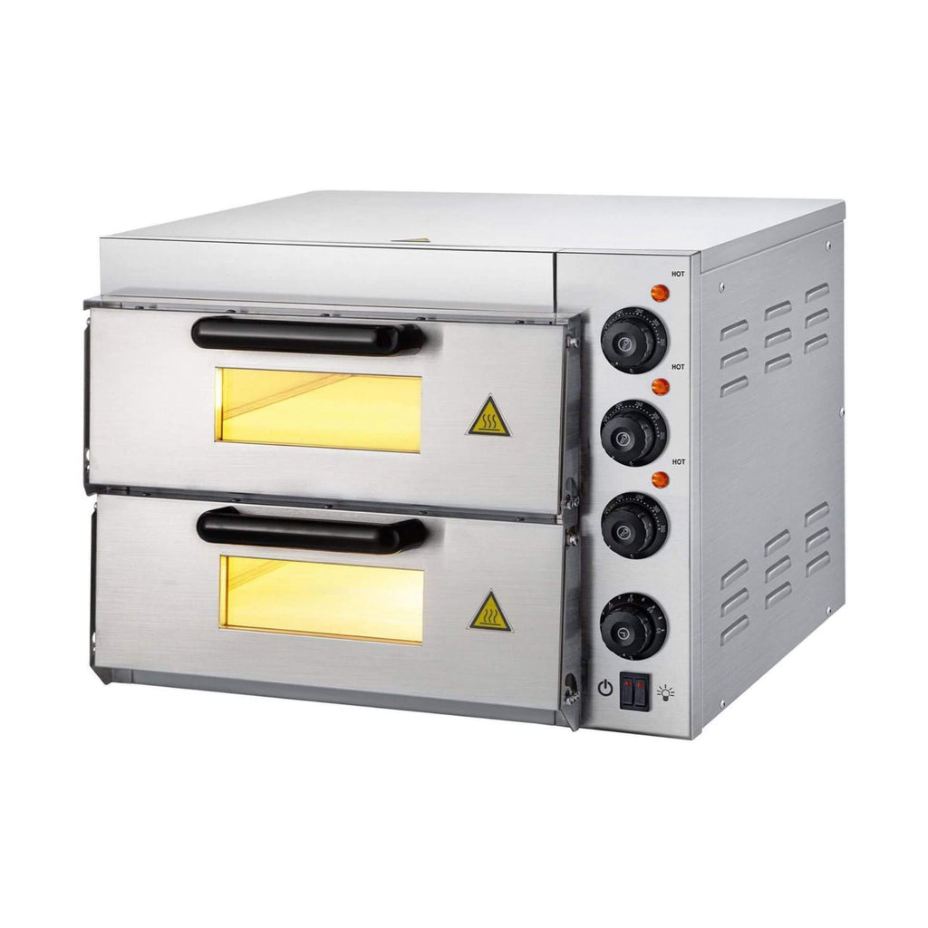 Industrial-Grade Extreme-Heavy-Duty Electric Double-Deck Pizza Oven | Saksby Wholesale