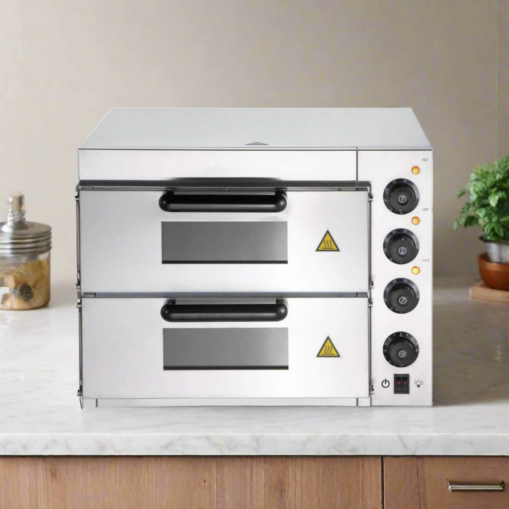 Industrial-Grade Extreme-Heavy-Duty Electric Double-Deck Pizza Oven | Saksby Wholesale