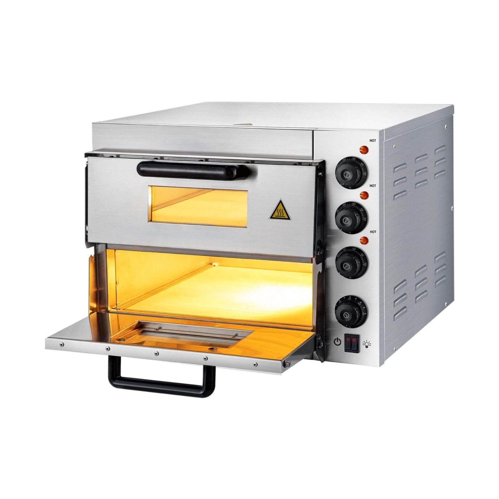Industrial-Grade Extreme-Heavy-Duty Electric Double-Deck Pizza Oven | Saksby Wholesale