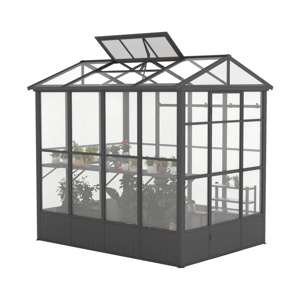 [06X08FT] Heavy-Duty Outdoor Polycarbonate Greenhouse With Fully Automatic Temperature Control Vent (SAK51892) by SAKSBY WHOLESALE