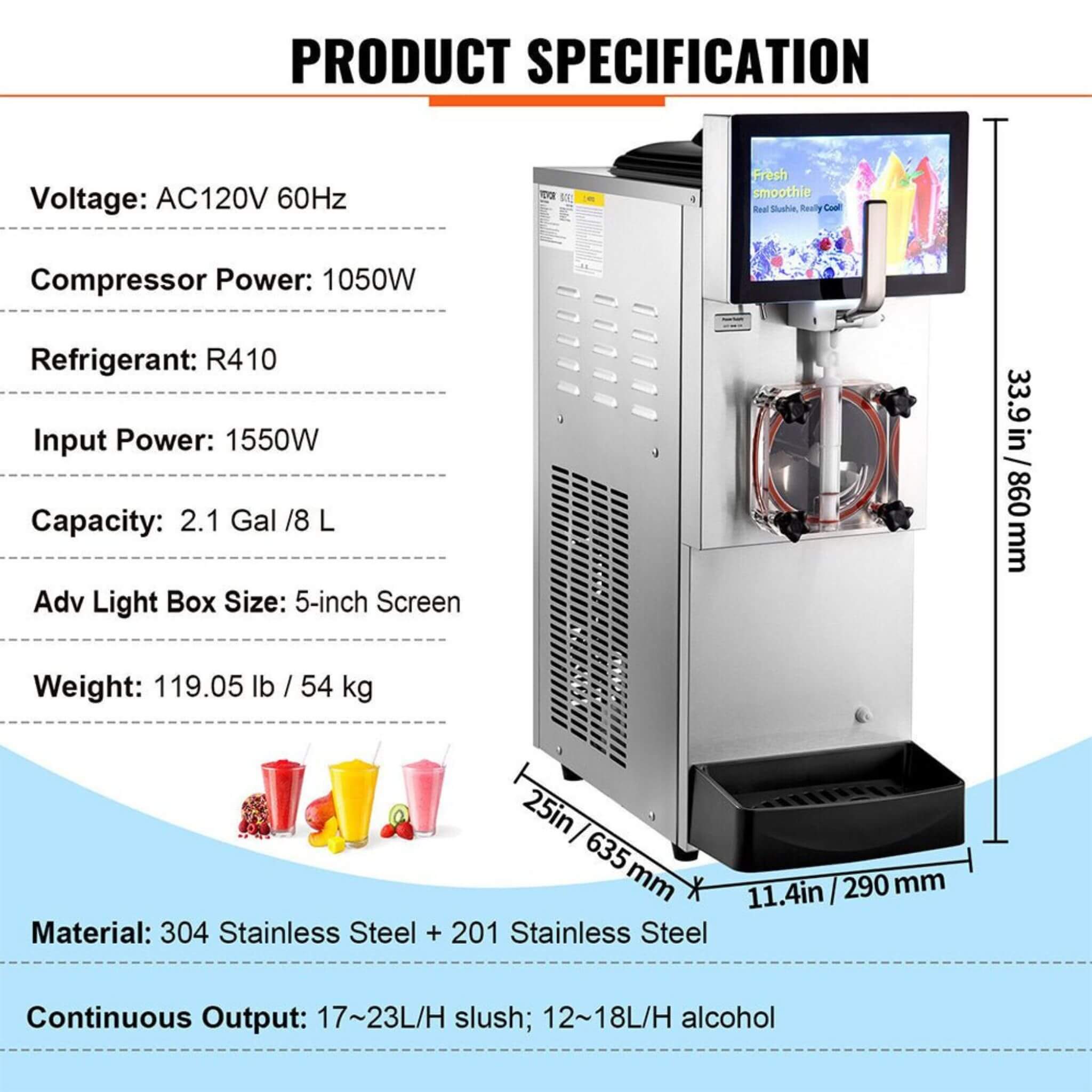 Industrial Grade Stainless Steel Commercial Frozen Margarita Machine | SAKSBY WHOLESALE