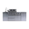 Industrial-Grade Stainless-Steel Outdoor Premium Barbecue Island | SAKSBY WHOLESALE