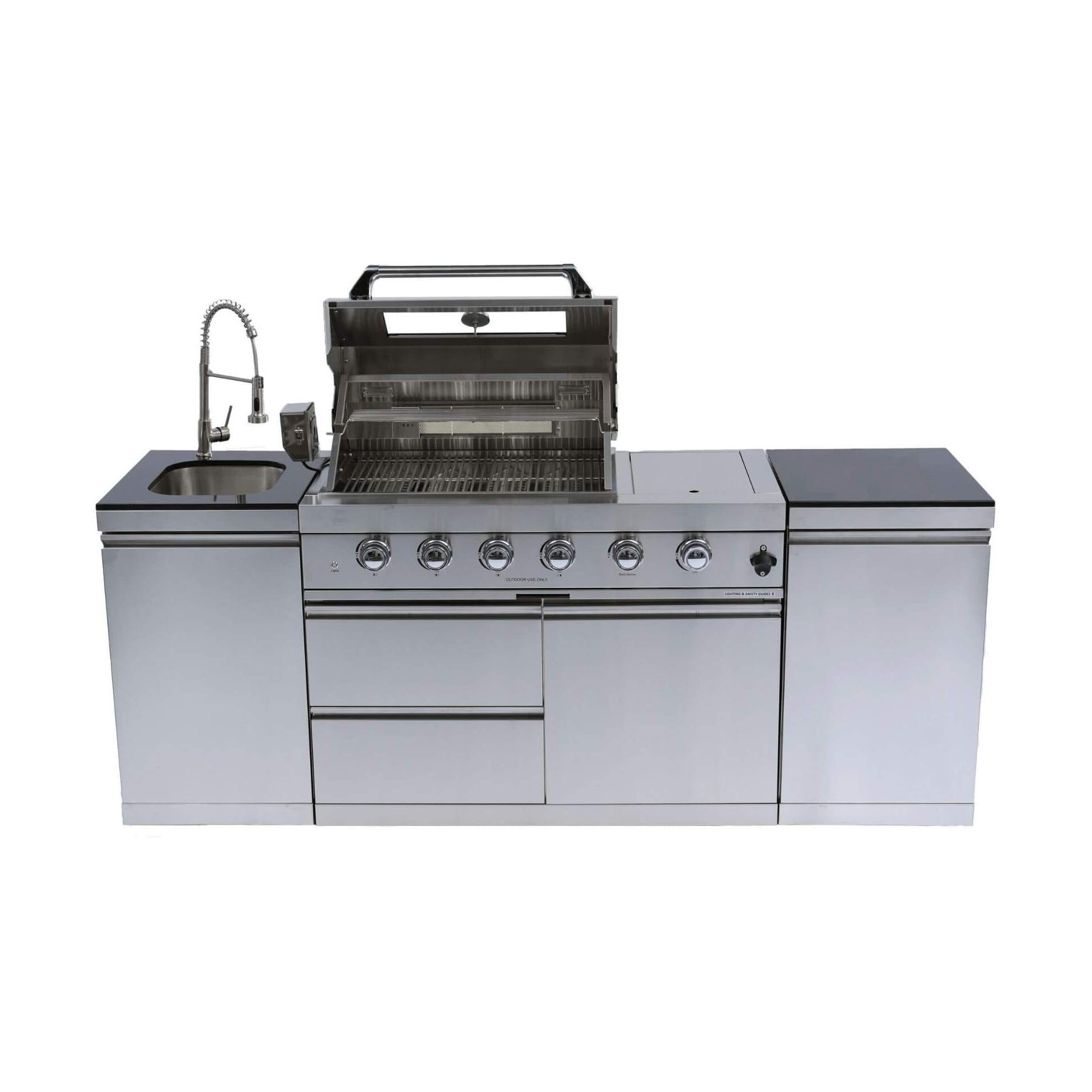 Industrial-Grade Stainless-Steel Outdoor Premium Barbecue Island | SAKSBY WHOLESALE