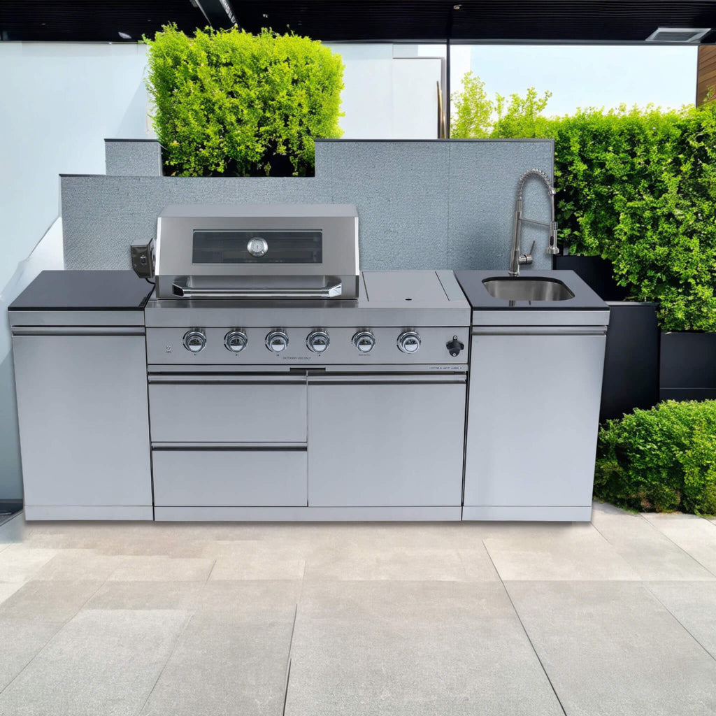 Industrial-Grade Stainless-Steel Outdoor Premium Barbecue Island | SAKSBY WHOLESALE
