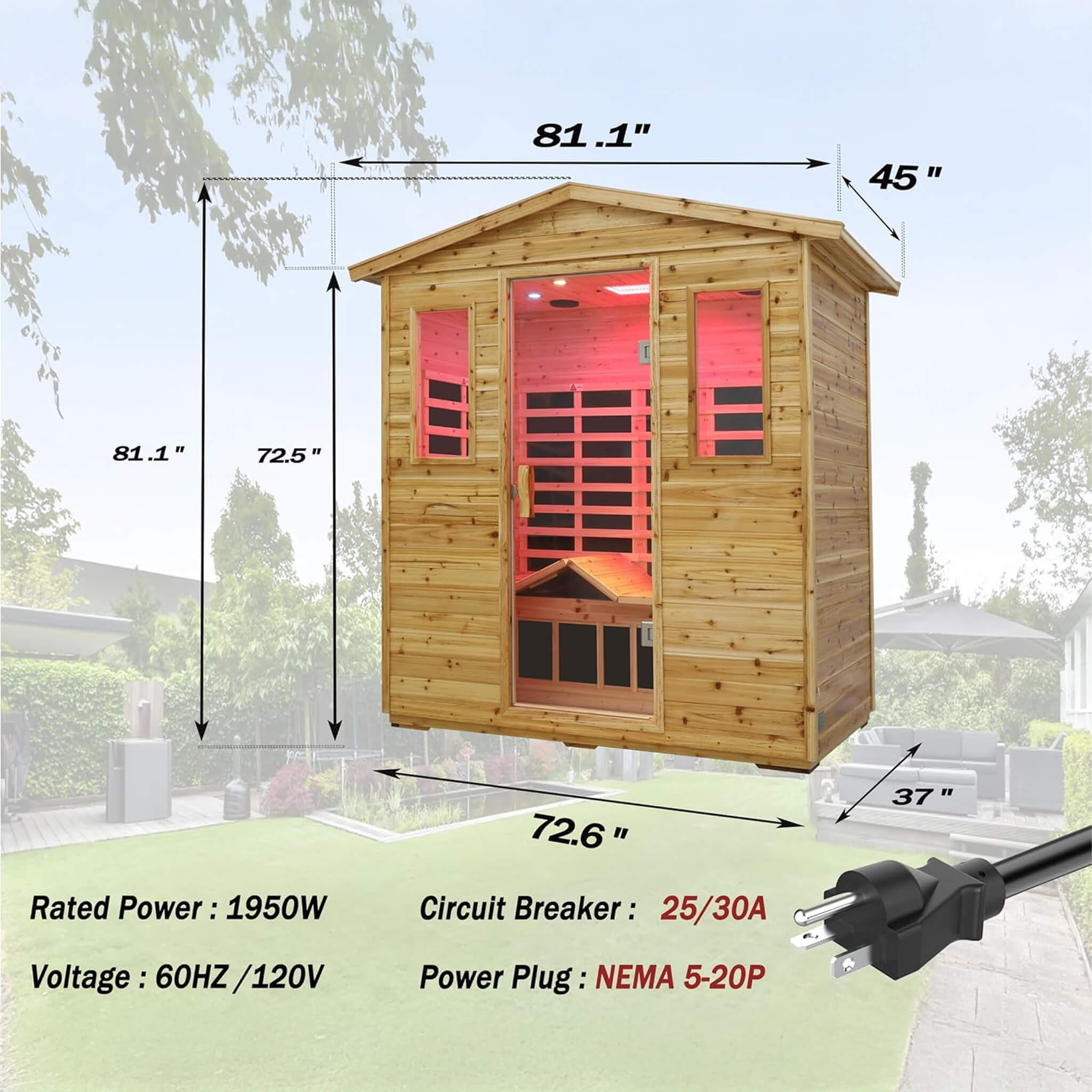 Industrial-Grade Ultra-Premium Full-Spectrum Infrared Sauna Outdoor | SAKSBY WHOLESALE