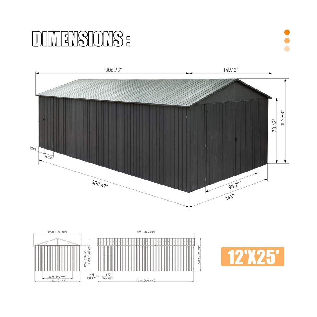 Industrial-Grade Weatherproof Structural Steel Carport Enclosure | SAKSBY WHOLESALE