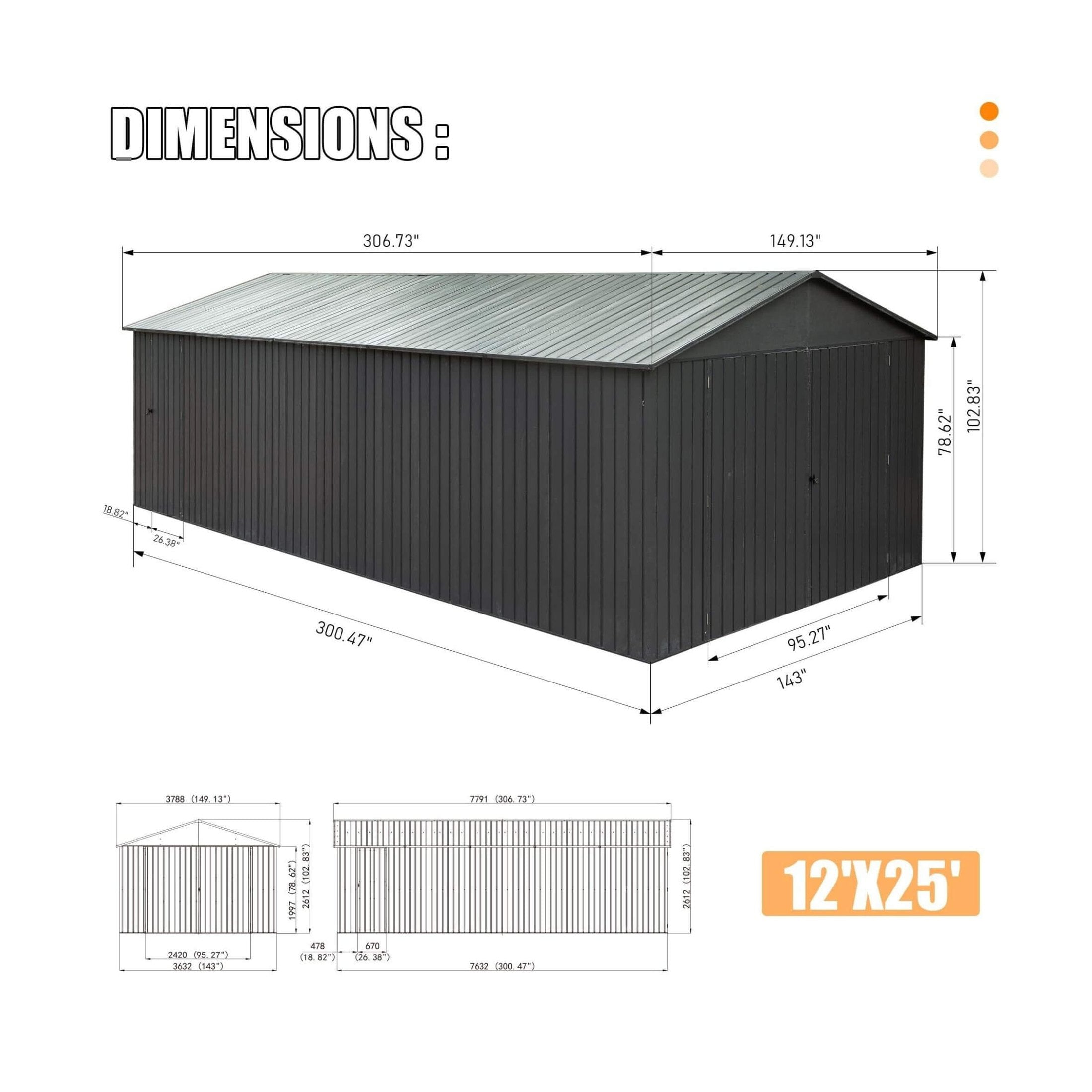 Industrial-Grade Weatherproof Structural Steel Carport Enclosure | SAKSBY WHOLESALE