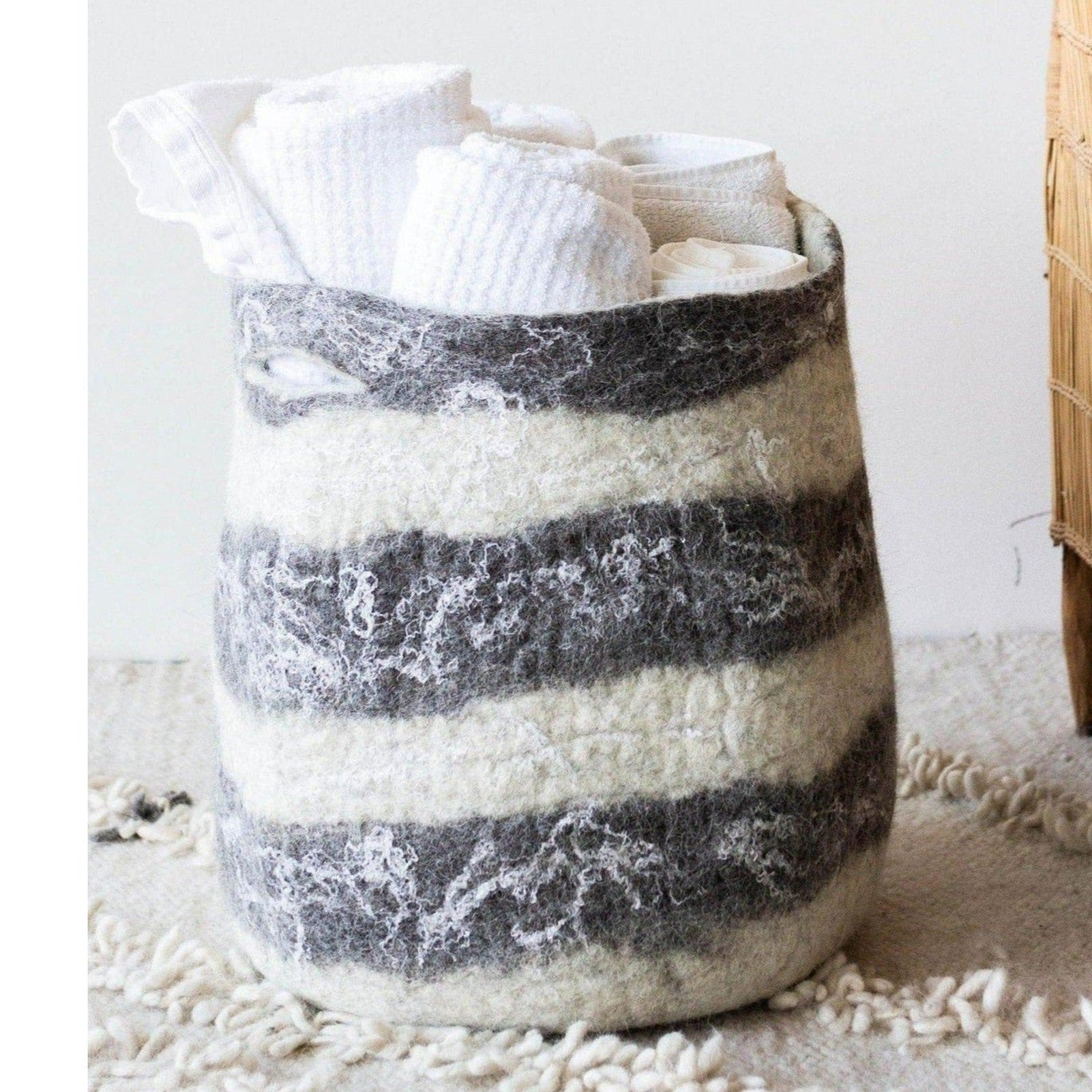 Ingobozi Woven Wool African Storage Basket