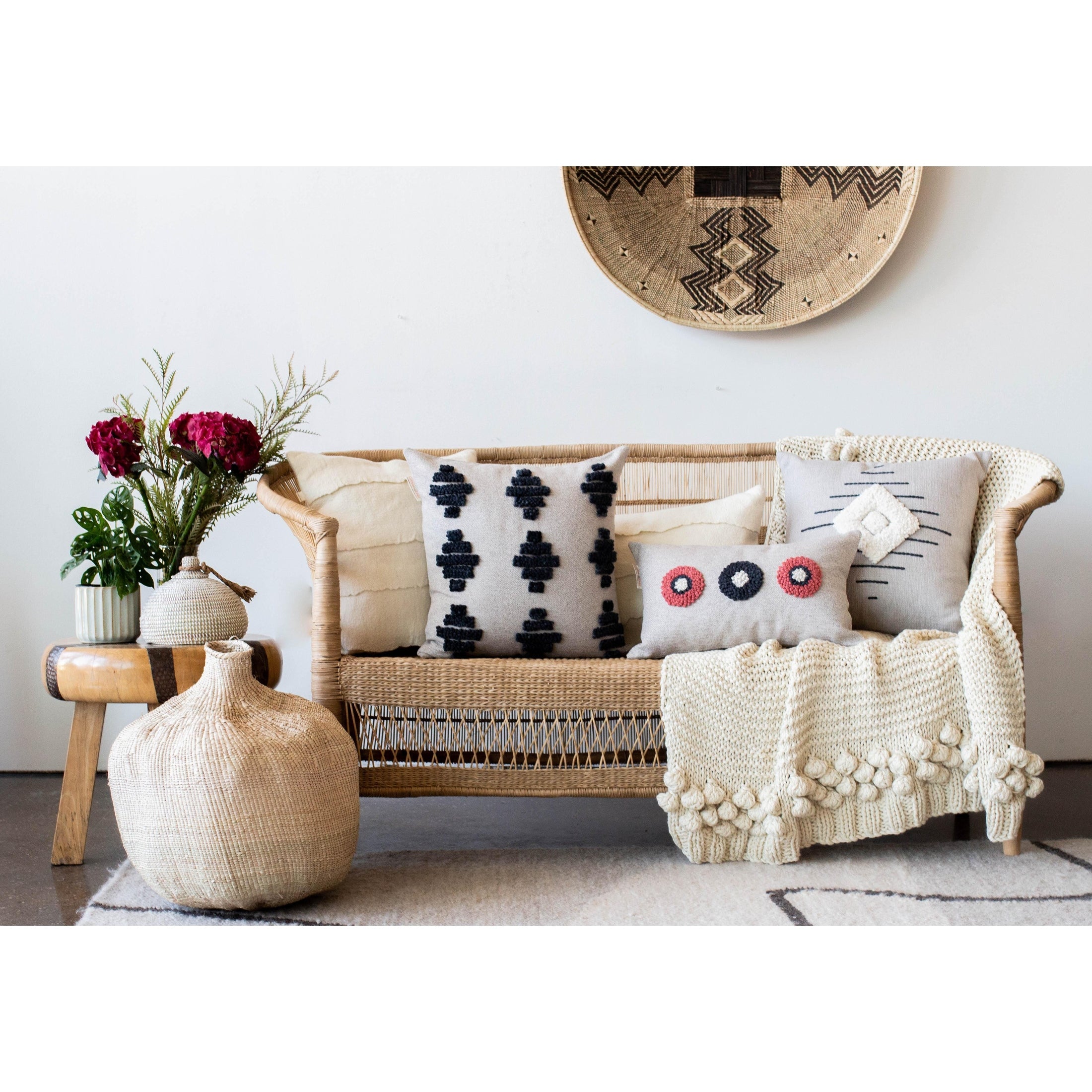 Isuvinu Cotton Square Throw Pillow