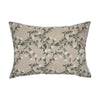 Jameera Linen Floral Throw Pillow Cover, Olive on Natural