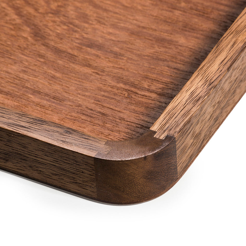 Kalmar Home Square Acacia Wood Serving Tray 14x14 Durable Finish by Kalmar Home