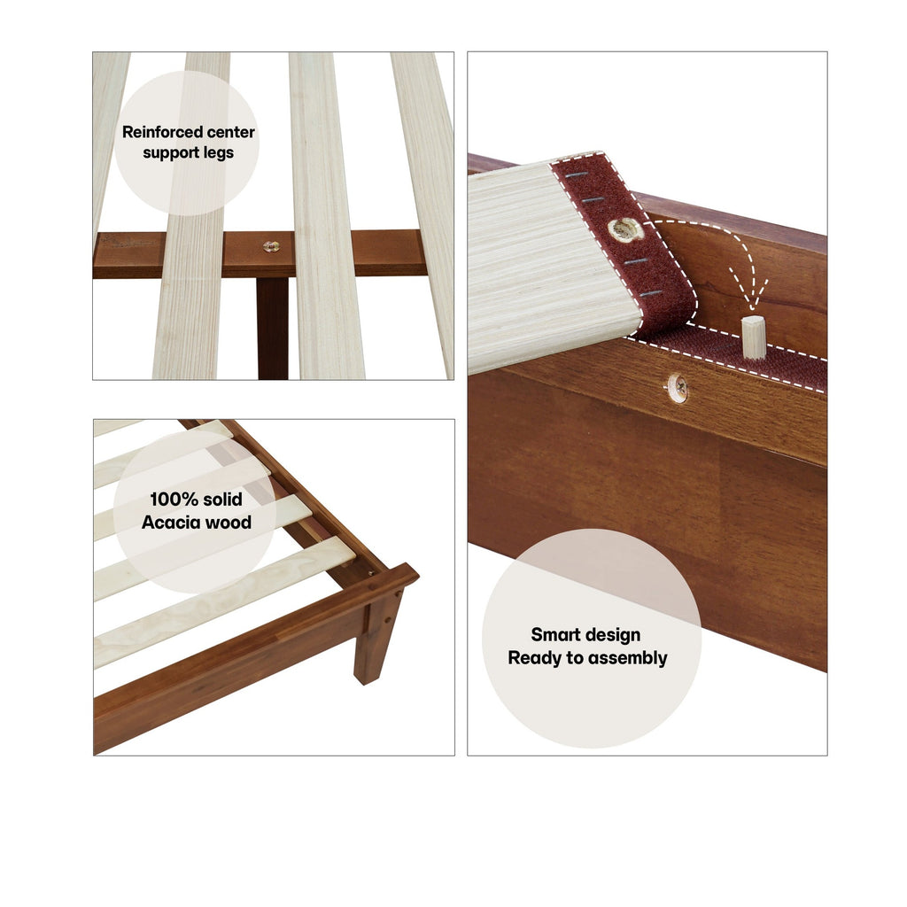 Kaylin Solid Wood Bed Frame