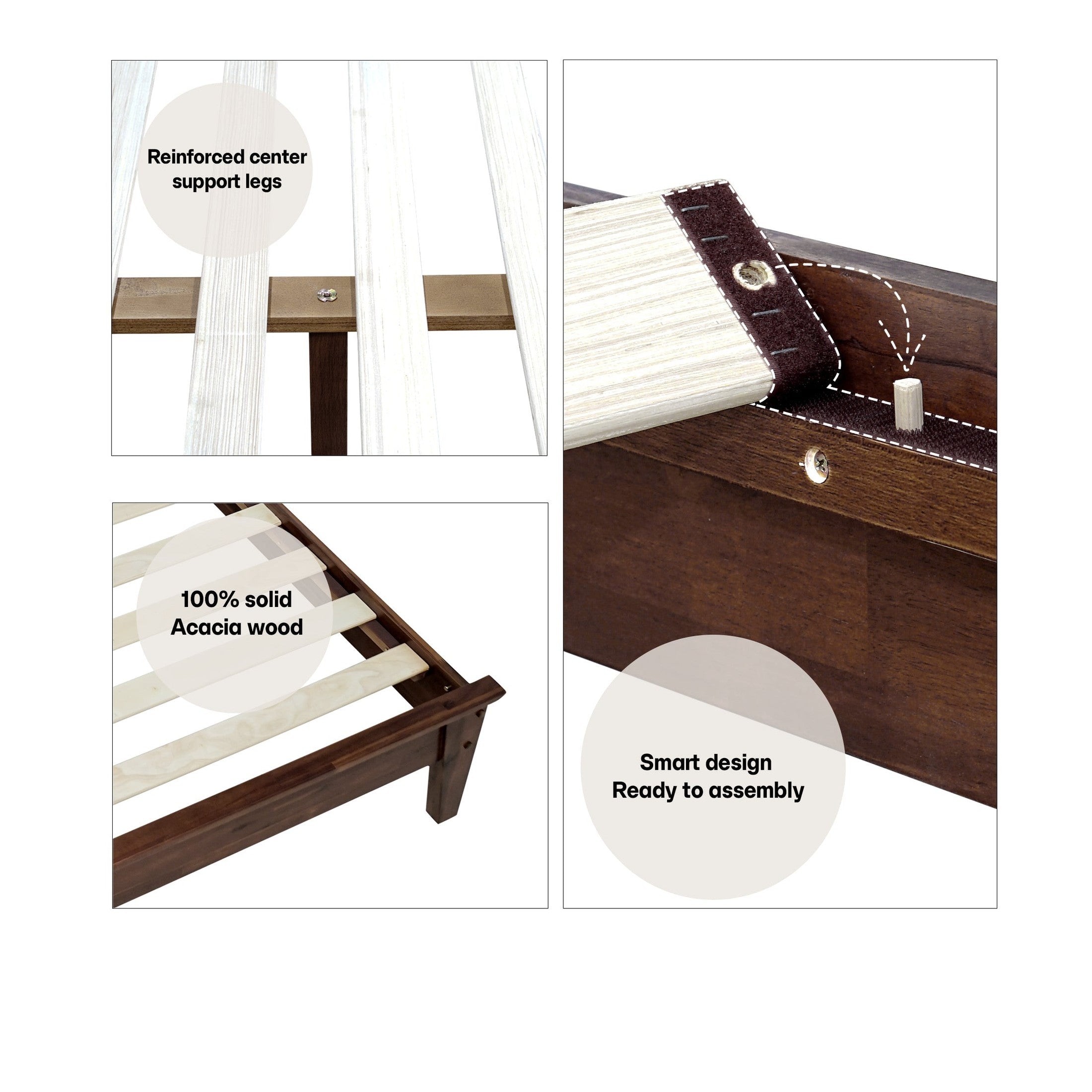 Kaylin Solid Wood Bed Frame