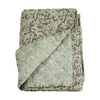 Keya Linen & Cotton Block Print Quilted Coverlet