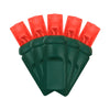 LED Mini Lights 5MM Red Static Green Wire 6" Spacing