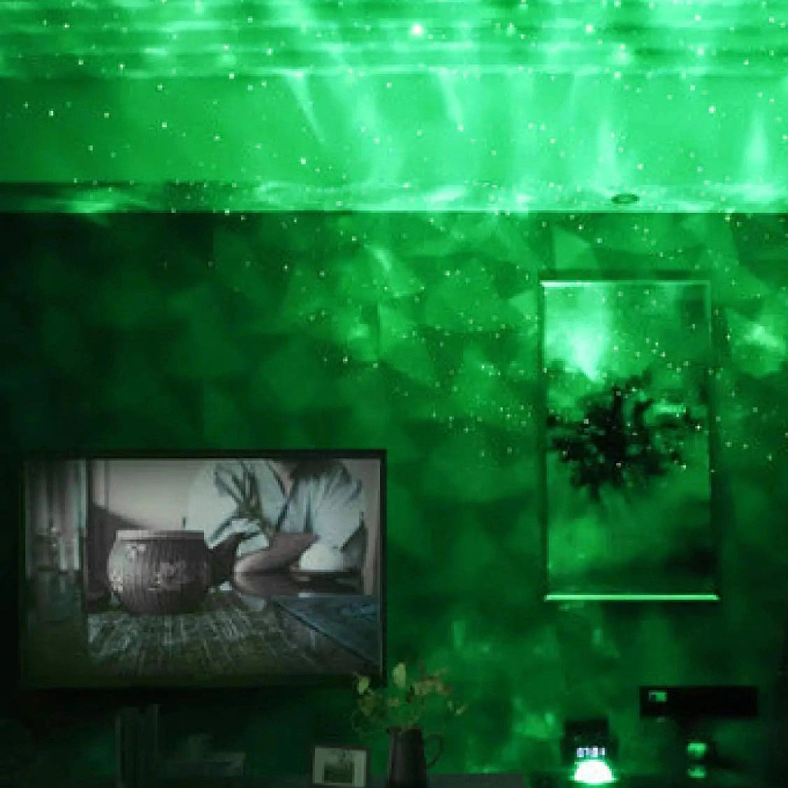 LED Star Projector Night Light with USB Control and Music Player