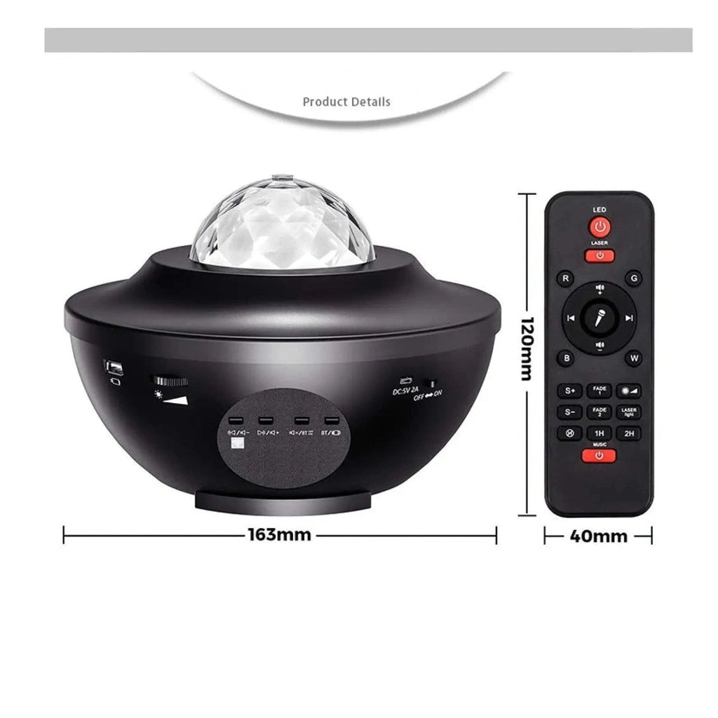 LED Star Projector Night Light with USB Control and Music Player