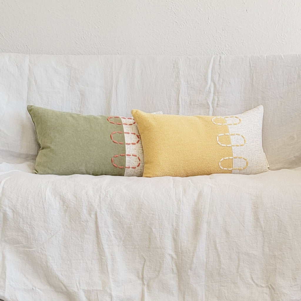 Landscapes Block Throw Pillow
