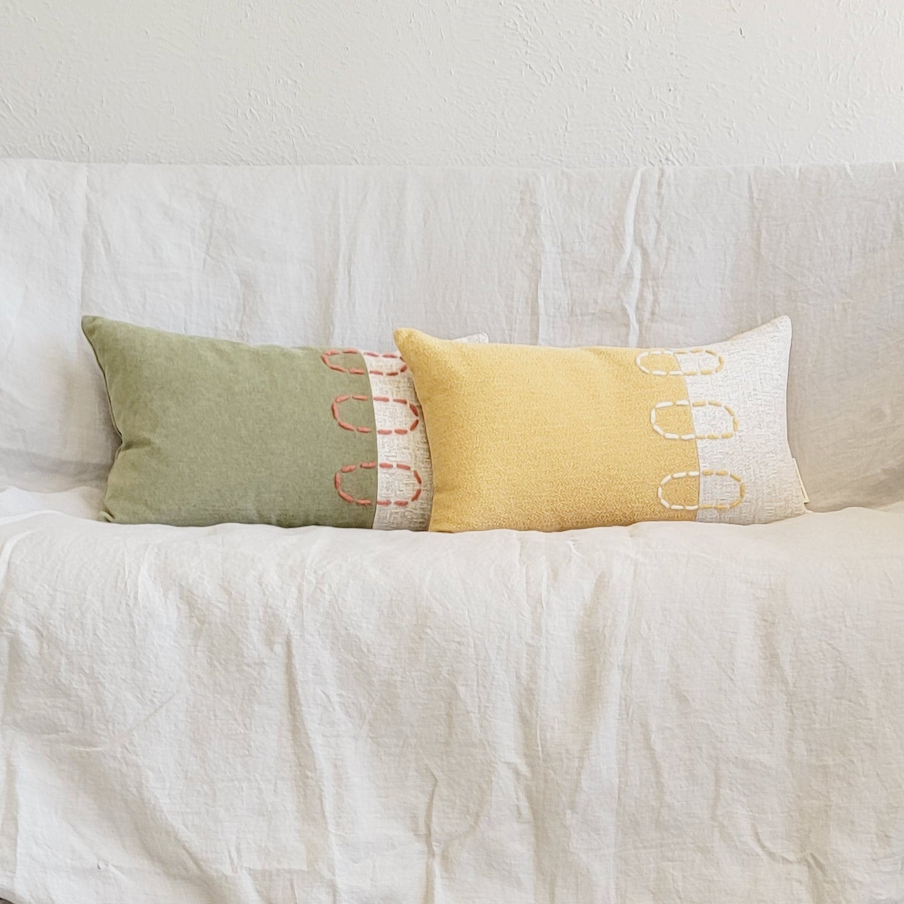 Landscapes Block Throw Pillow