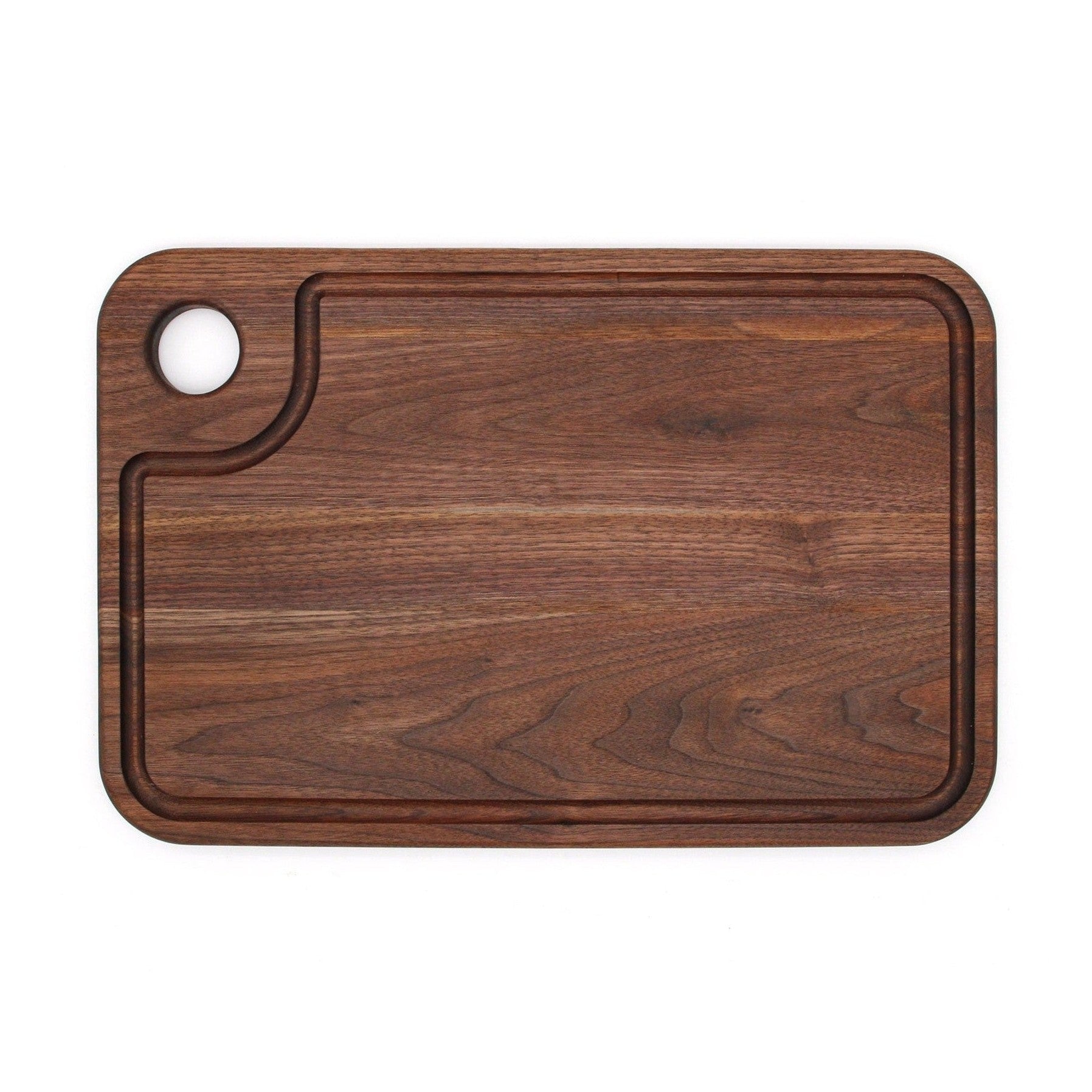 Large Wood Cutting Board With Thumb Hole and Juice Groove 18x12 Inches, Wood Cheese Board, Wooden Chopping Board, 100% Made in the USA