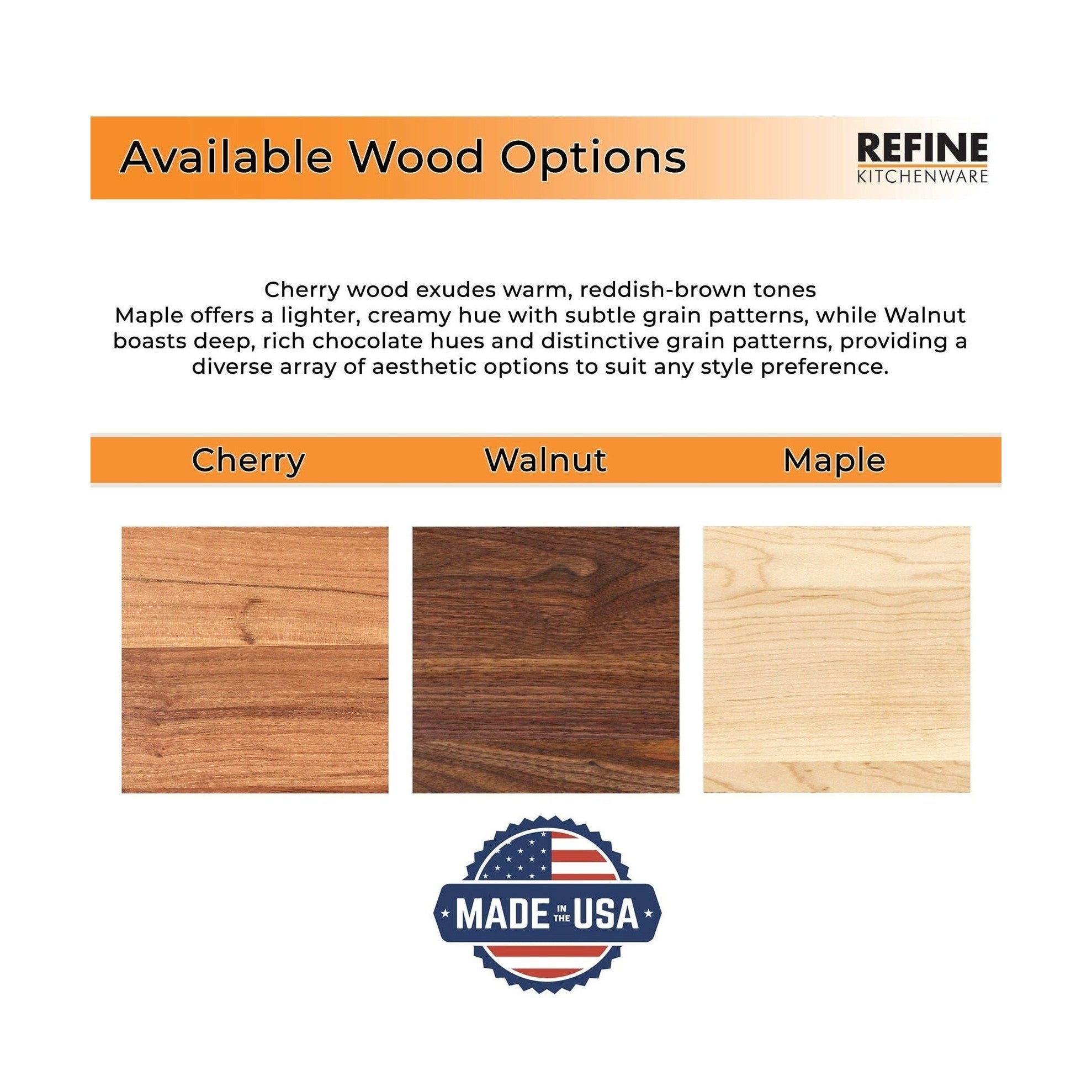 Large Wood Cutting Board With Thumb Hole and Juice Groove 18x12 Inches, Wood Cheese Board, Wooden Chopping Board, 100% Made in the USA
