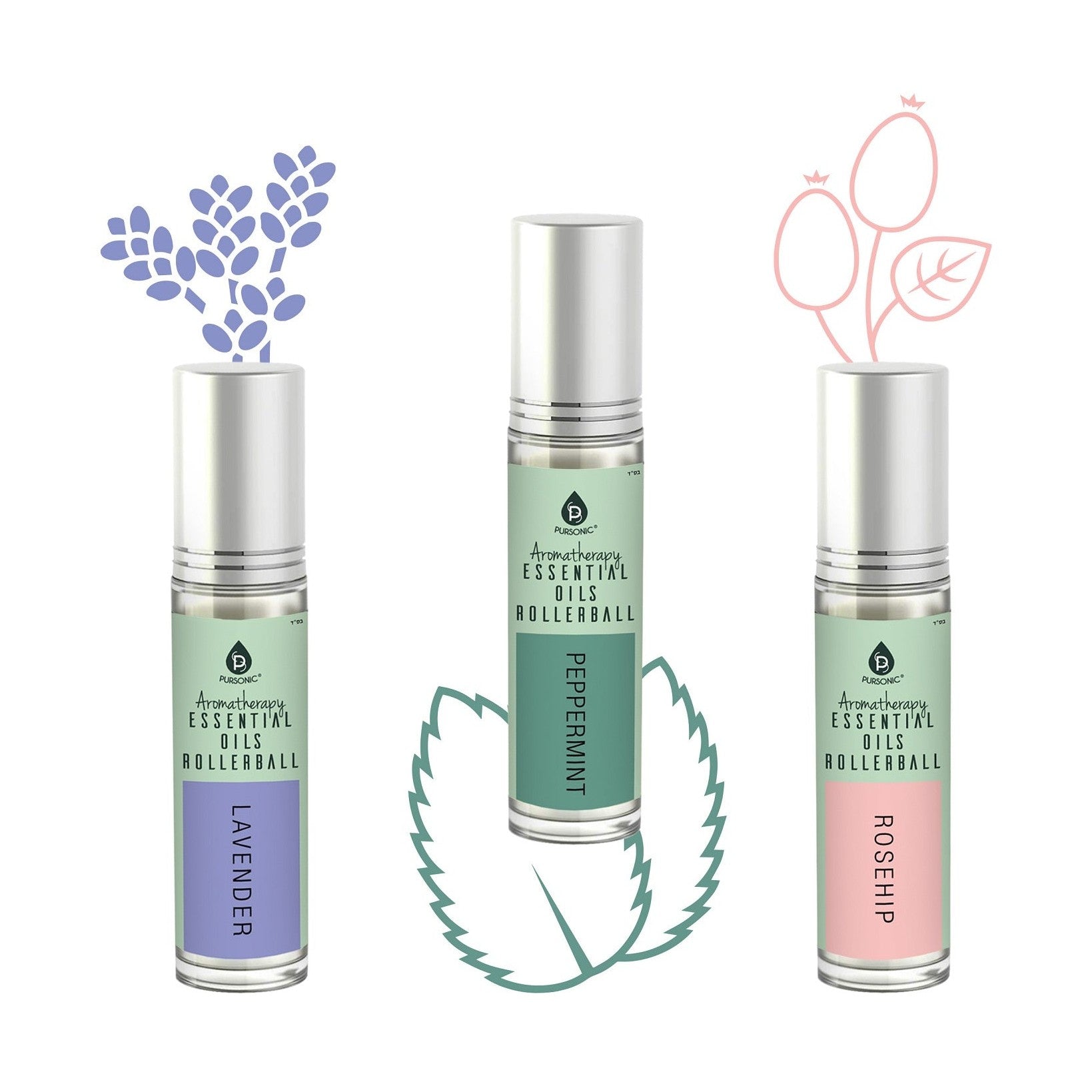 Lavender Peppermint Rosehip Rollerballs | DC-PURSONIC
