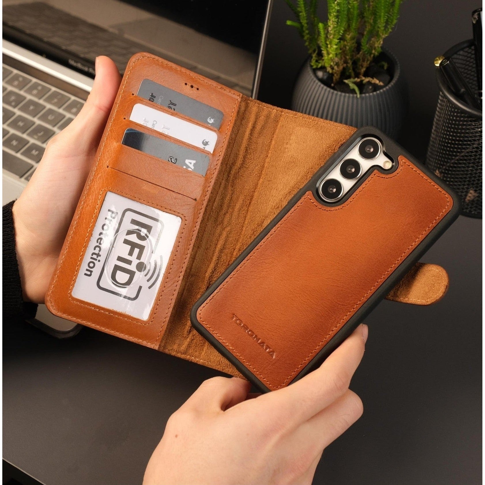 Leather Samsung Galaxy S25 Wallet Case | Buffalo