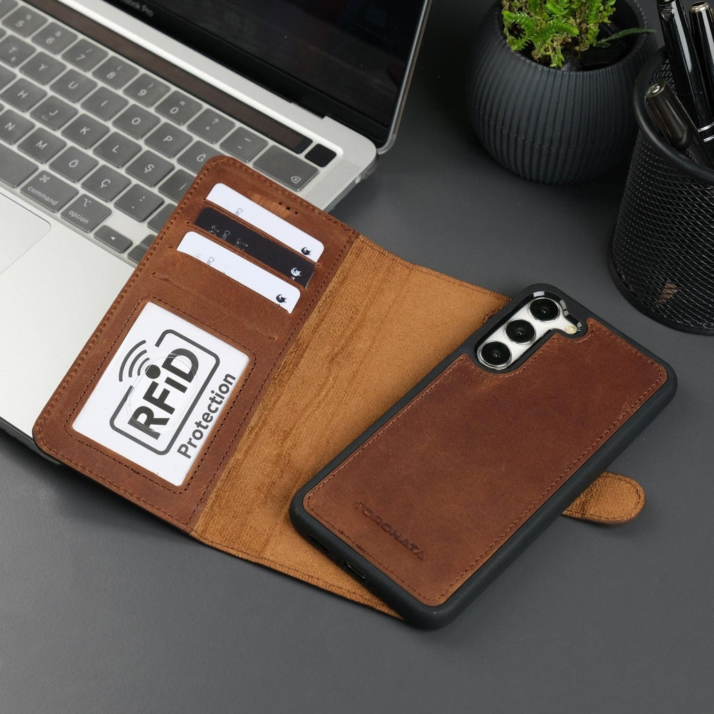 Leather Samsung Galaxy S25 Wallet Case | Buffalo