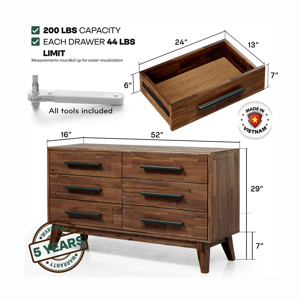 Legacy Solid Wood Dresser