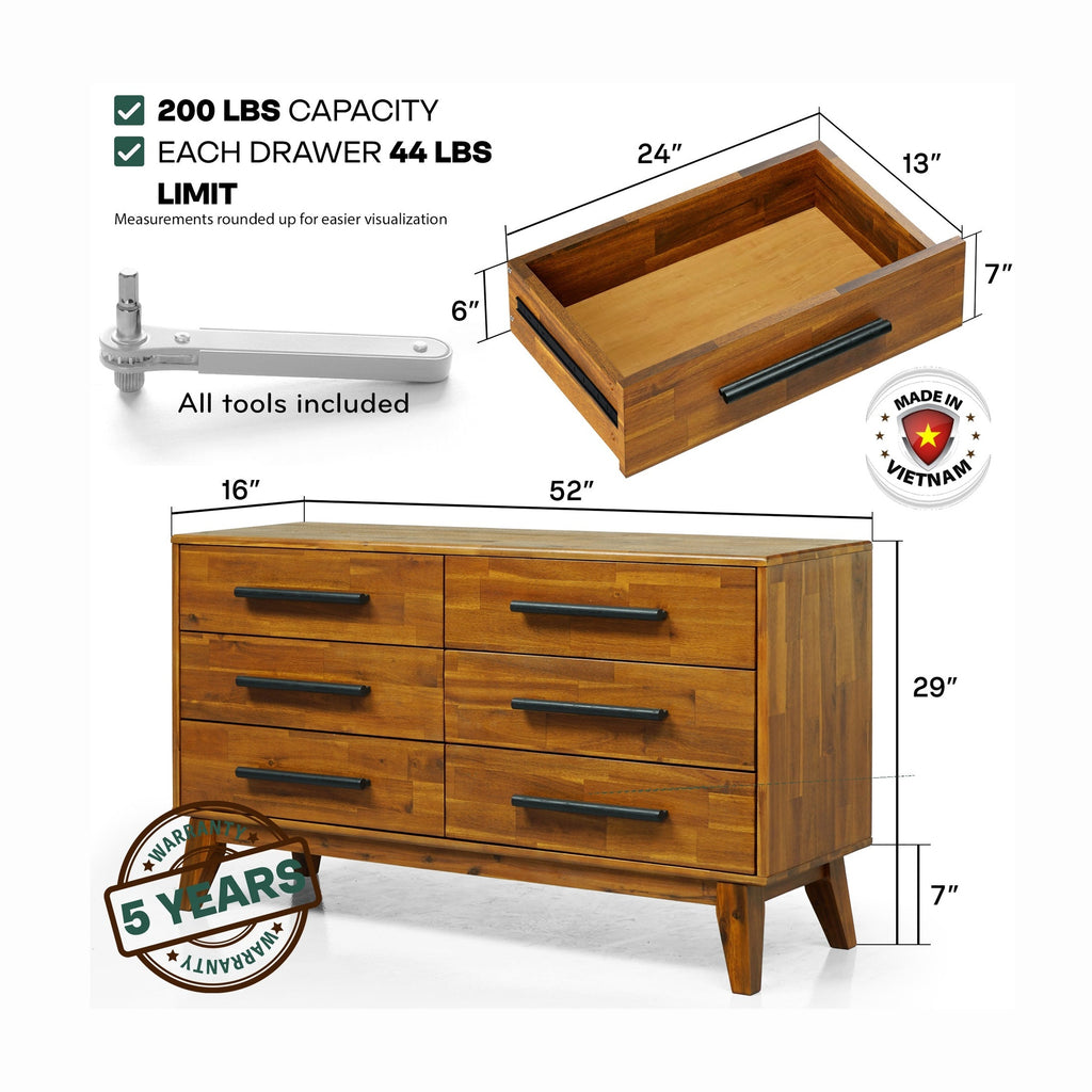 Legacy Solid Wood Dresser
