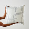 Linear Organic Wool and Silk Throw Pillow