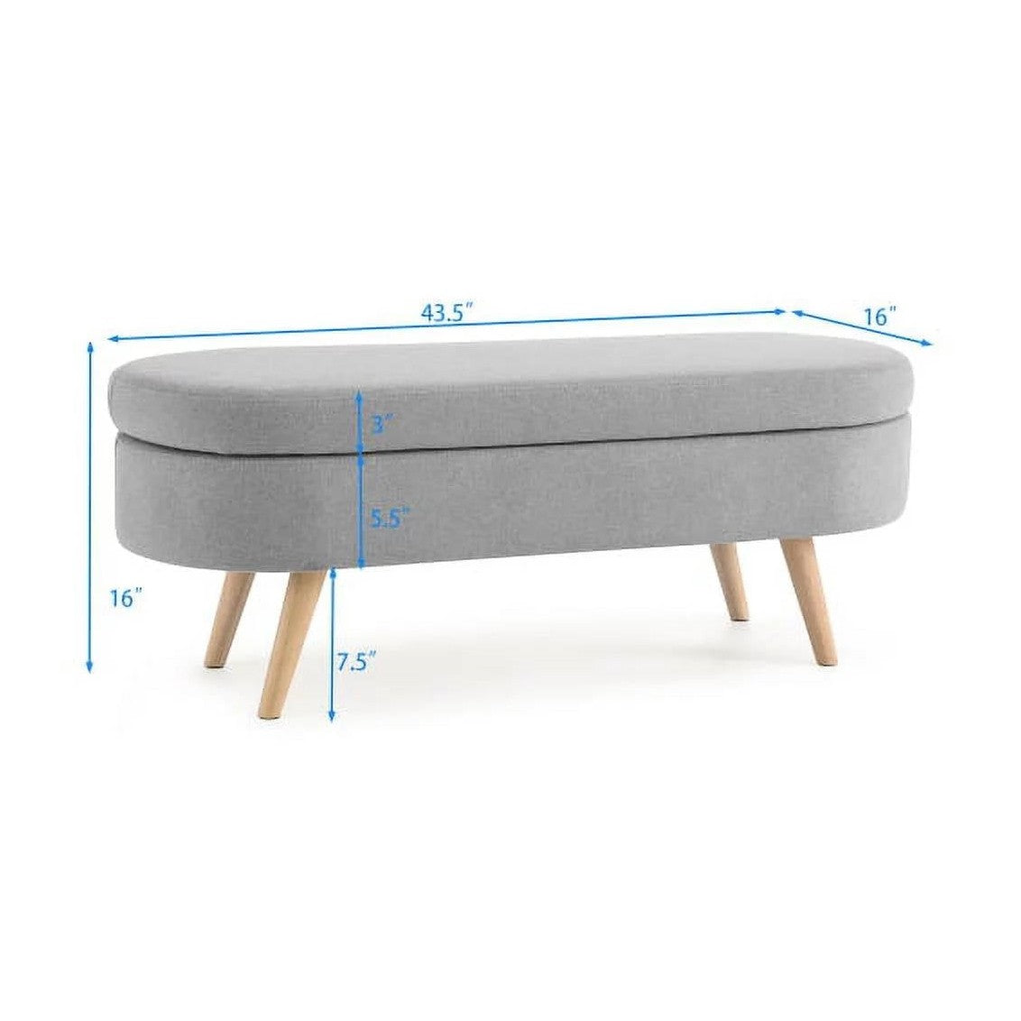 Linen Storage Bed Bench Standard | Durable Linen Upholstery by HomePacific